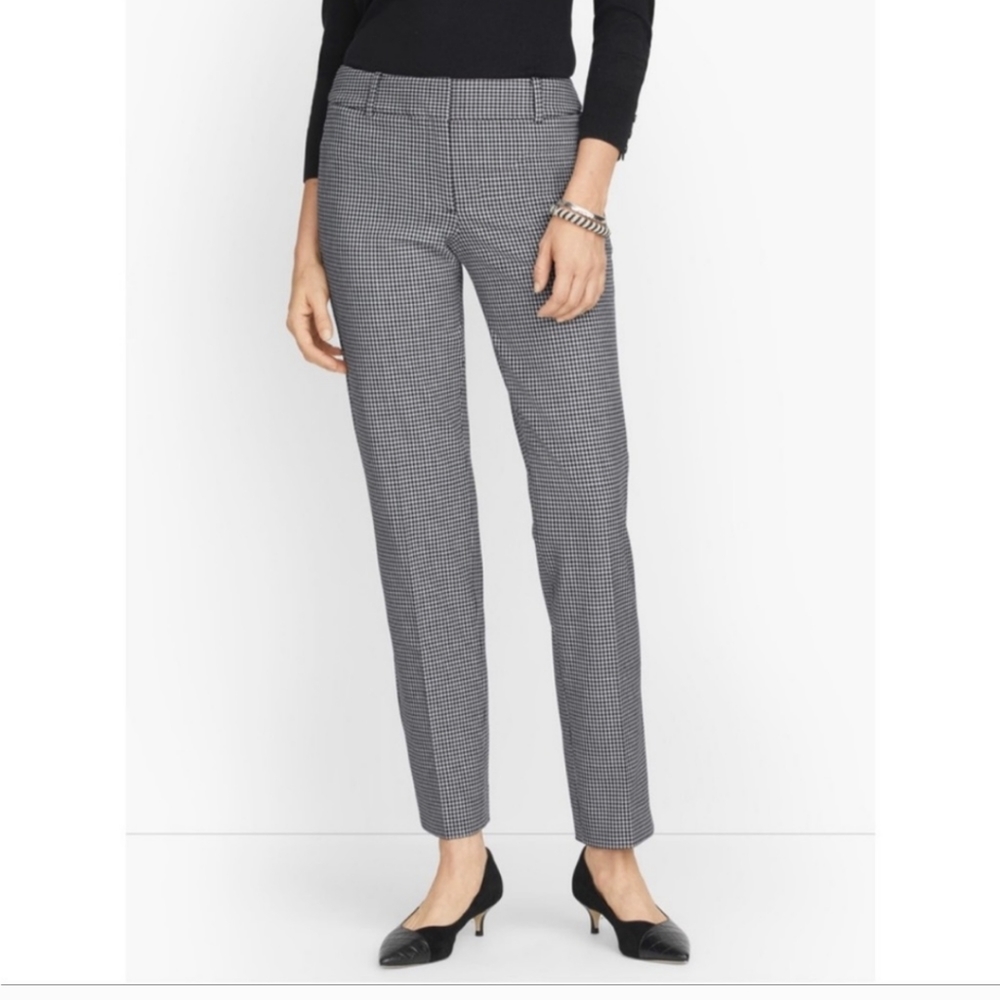 Talbots Chatham houndstooth ankle pants 6